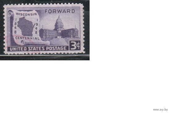 США-1948, (Мих.569), гаш.  , Штат Висконсин(одиночка),