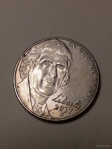 5 центов США 2017 D год