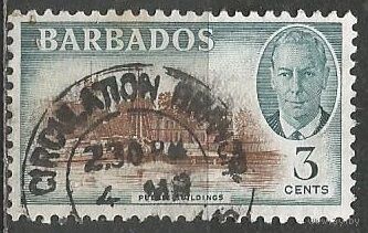 Барбадос. Король Георг VI. Форт Довер. 1950г. Mi#186.