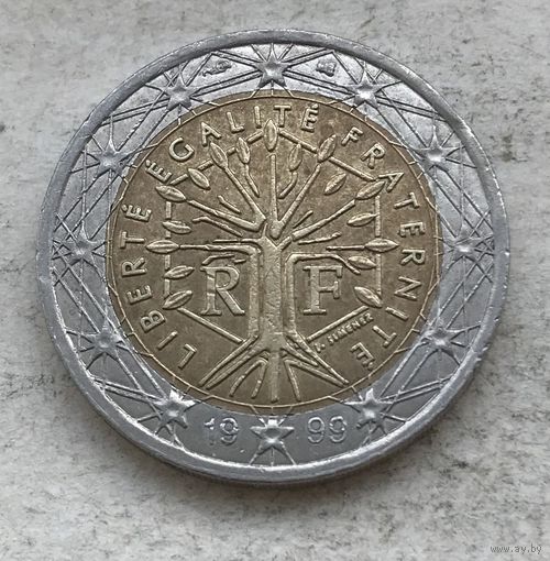 Франция 2 евро 1999 - первый год чекана