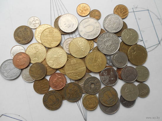 Монеты монеты набор 58 монет