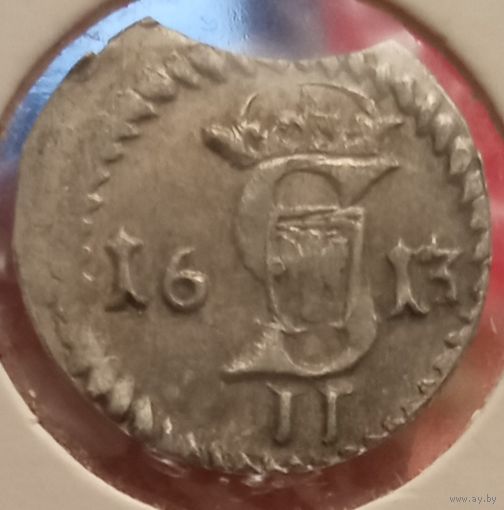 Сигизмунд Третий Ваза. 1613г. Двуденарий. Вильно. Аукцион с рубля без минимальный цены.