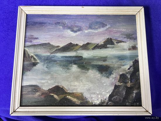 Картина пейзаж туман 1993