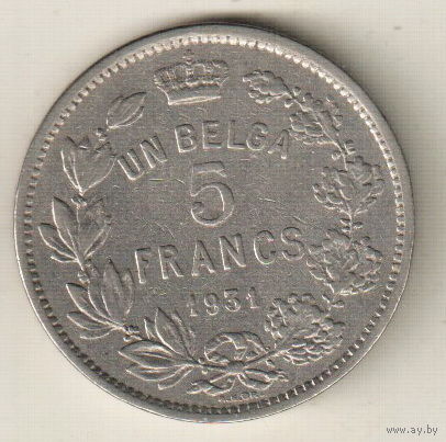Бельгия 5 франк 1931