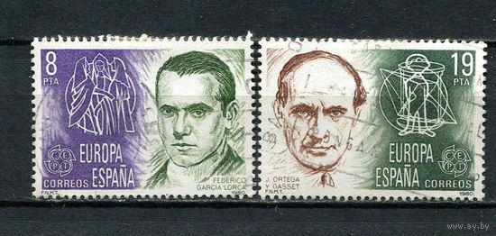 Испания - 1980 - Европа (C.E.P.T.) - Личности - [Mi. 2460-2461] - полная серия - 2 марки. Гашеные.  (LOT AD50)