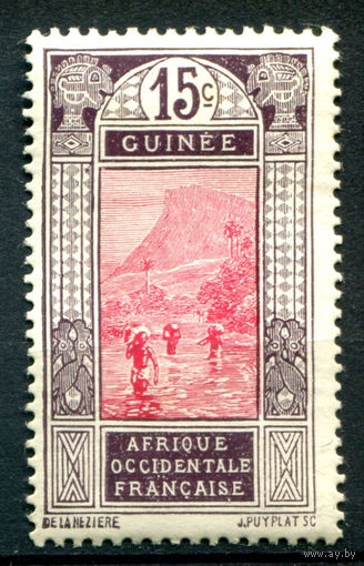 Французская Гвинея - 1913/16г. - ландшафты, 15 с - 1 марка - чистая, без клея [Mi 68]. #4-W1-113-A-1