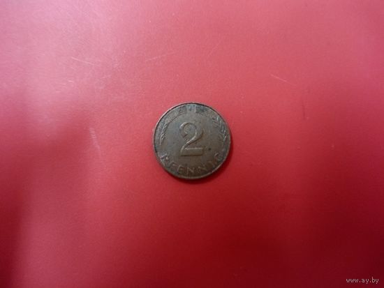 Два пфеннига 1989 F ФРГ