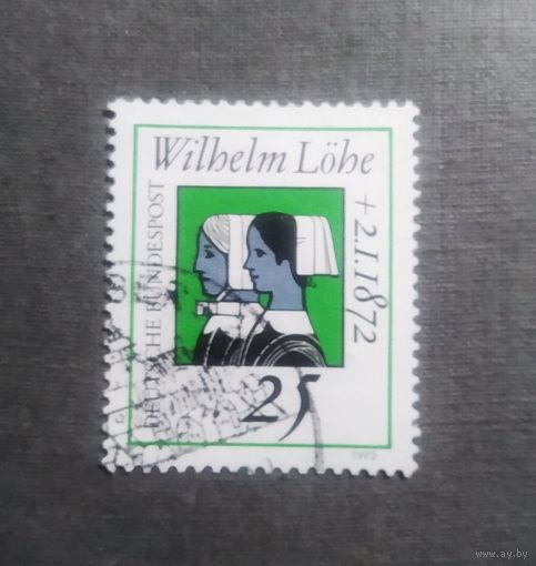 Марка Германия 1972 год 100 лет со дня смерти Вильгельма Лехе