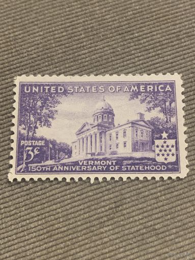 США 1941. 150 летие штата Вермонт. Полная серия