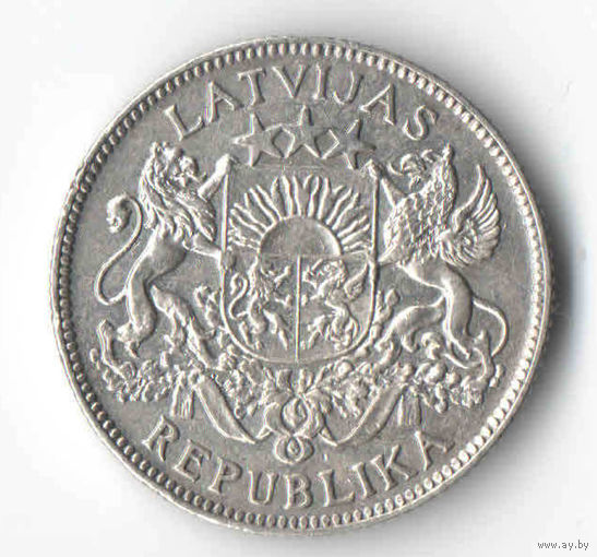Латвия 1 лат 1924г