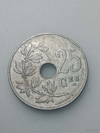 Бельгия 25 сантимов 1921 года . Надпись на Галанском языке  , BELGIE .