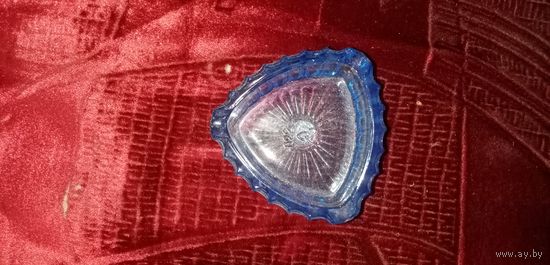 Пепельница синее стекло ссср.