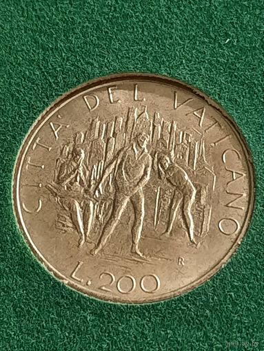 Ватикан 200 лир 1989 г