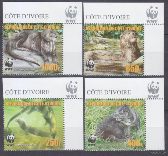 2005 Берег Слоновой Кости 1349-1352+Tab WWF / Фауна 12,00 евро
