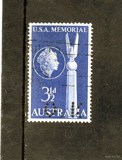 Австралия.Ми-253.Американская дружба. Серия: Австралия & U.S.A. Мемориал битвы в Коралловом море.1955.