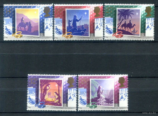 Великобритания - 1988г. - Рождество - 5 марок - полная серия, MNH [Mi 1180-1184]. #3-GB-Z-1-17