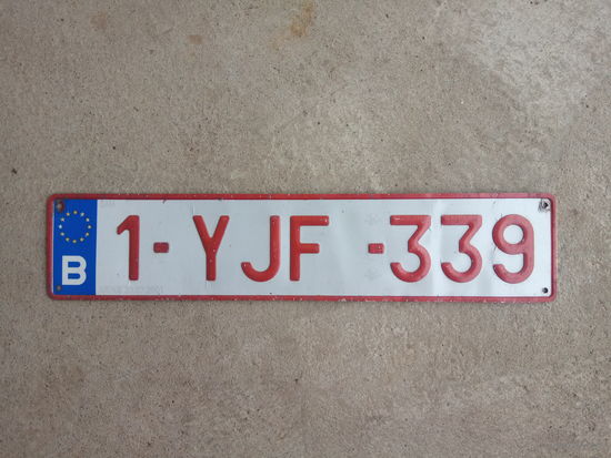 Номер автомобильный Бельгия
