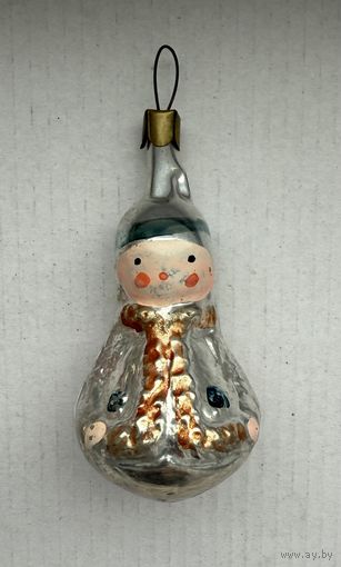 Елочная игрушка девочка с косой СССР