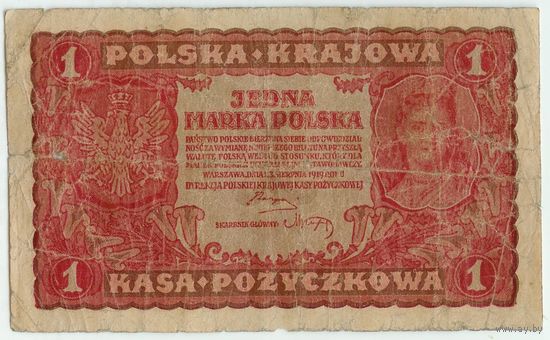 Польша, 1 марка польская 1919 год.