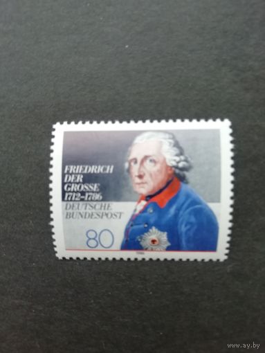 ФРГ 1986 Марка "200 лет со дня смерти короля Фридриха II" (чистая**) Mi.1292 каталог 3.40 евро