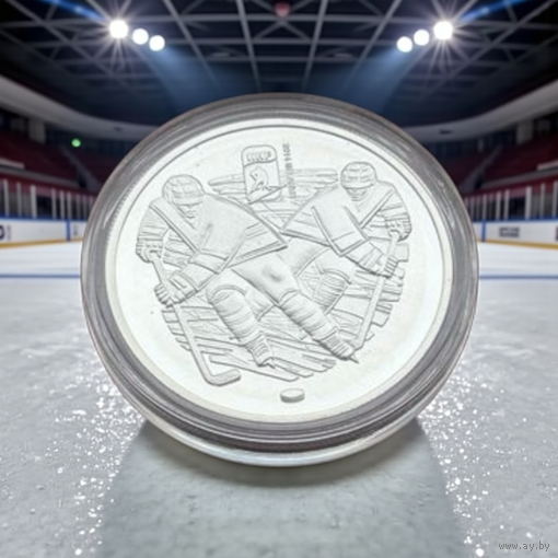 Чемпионат мира по хоккею 2014 года. Чижовка-арена, 20 рублей 2013, Серебро Ag 925
