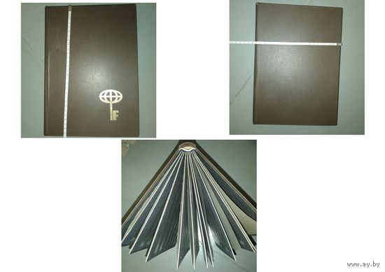 Альбом  (кляссер) для  марок, 20 страниц,   бу, черный