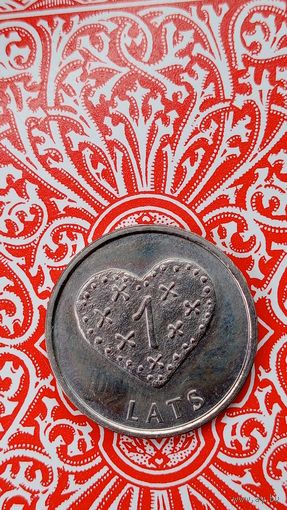 Латвия 1 лат 2011 пряничное сердце