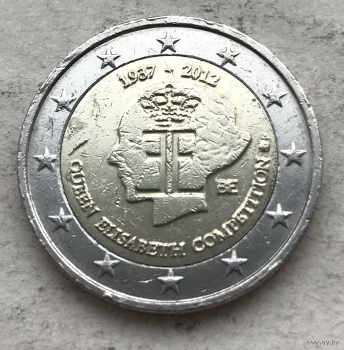 Бельгия 2 евро 2012 - 75 лет музыкальному конкурсу имени Королевы Елизаветы