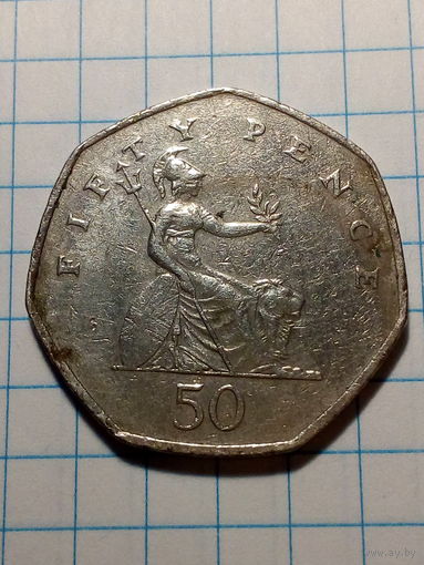 50 пенсов Великобритания 1997 год