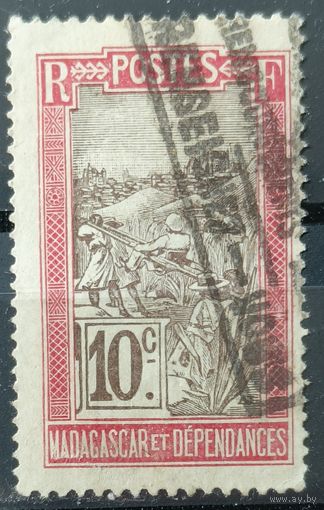 Мадагаскар 1908г. Французские колонии