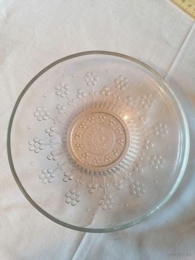 Блюдо, тарелка круглая Неман, стекло
