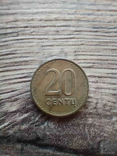 20 центов Литва 1991 г.