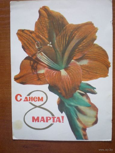 1965 год А. и М. Ананьин С днём 8 марта! подписана