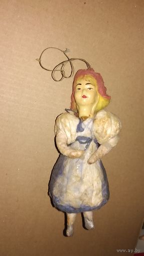 Елочная игрушка СССР . Вата . Ватная Красная Шапочка