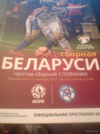 12.10.2014--Беларусь--Словакия--товар.матч