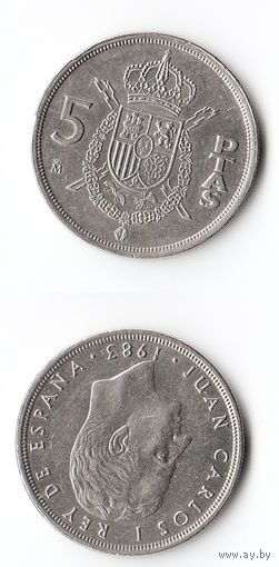 5 песет Испания 1983 года