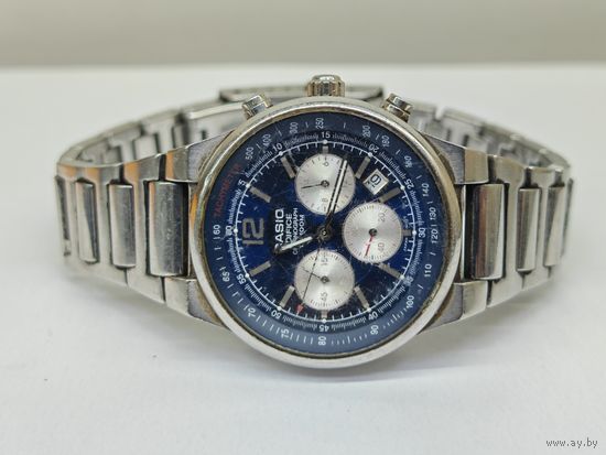 Часы Casio. Хронограф. Япония. На точном ходу.  С рубля