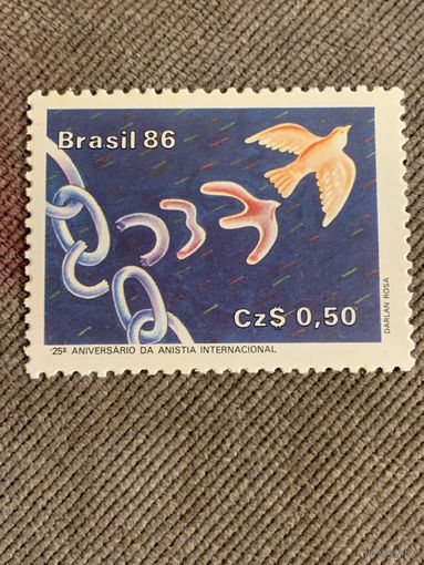 Бразилия 1986. 25 anniversario da anistia international