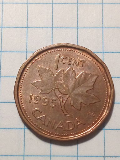1 цент  Канада 1995  год.