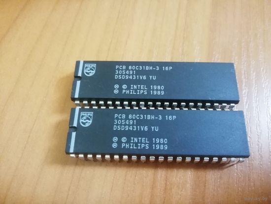 Intel Philips PCB-80C31BH-3-16P 8-Bit Microcontroller ROMless IC Chip DIP-40 16MHz THT PCB 80C31BH-3-16P микроконтроллер