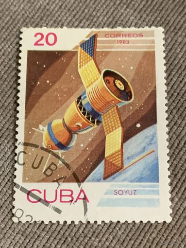 Куба 1983. Корабль Союз. Марка из серии