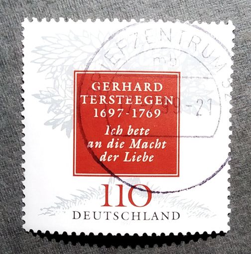 Марка Германия 1997 год 300 лет со дня рождения Герхарда Терстегена