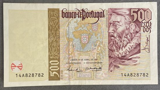 Банкнота. Португалия. 500 эскудо 1997 год.