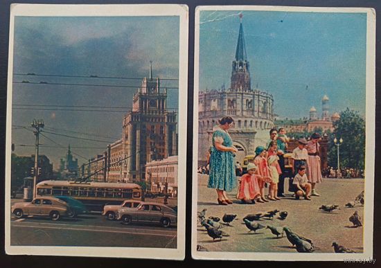 Комплект из 22 открыток (не хватает 8) Москва 1957