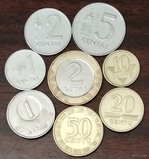 Литва, набор из 8 монет