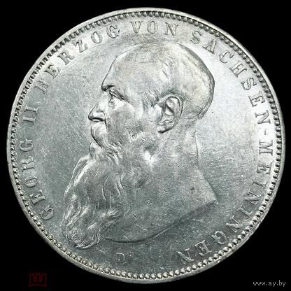5 марок 1908 D Саксен-Сейнинген редкая