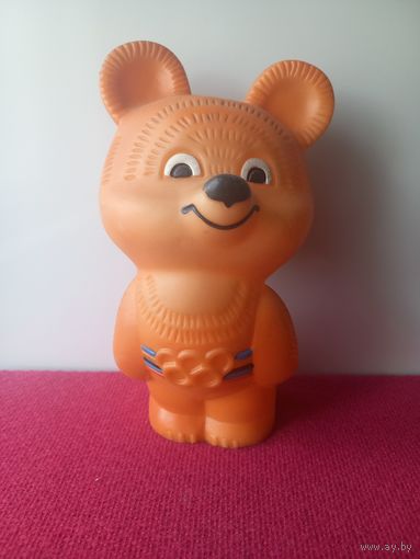 Олимпийский мишка. Игрушка. Резиновая. СССР.