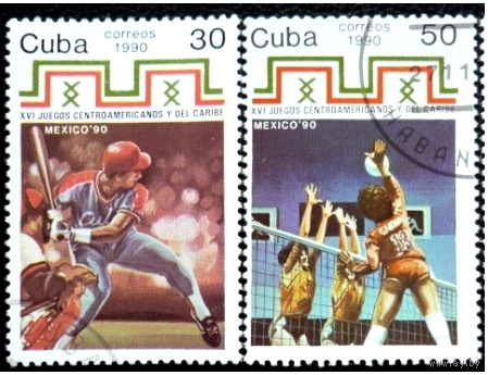Куба 1990, СПОРТ, 2 марки,