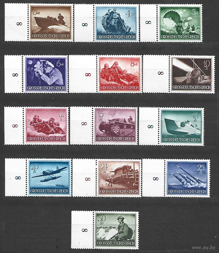 ГЕРМАНИЯ   873-885 **, 1944 год  Война, Войска 12 марок ПОЛЯ \\11