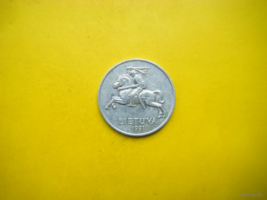 Литва 2 цента 1991г.